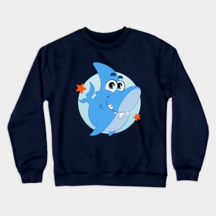 Cute shark character Crewneck Sweatshirt